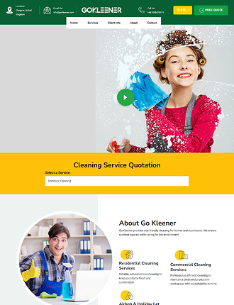 Go Kleener - React web app by Hamayoun Babar