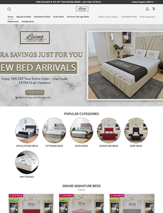 Living Comfort Bedz - Shopify store by Hamayoun Babar